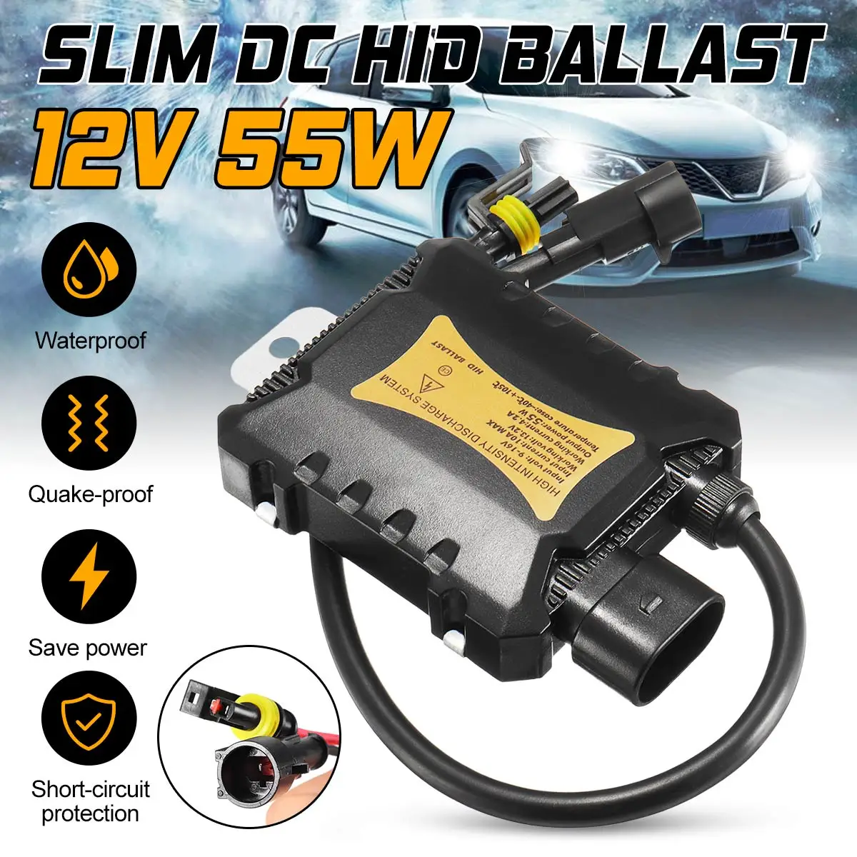 

55 Вт HID ксеноновый сменный балласт 12 В H1 H3 H7 9005 9006 комплекты модулей управления светильник