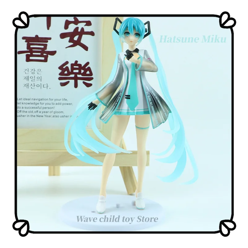 

17cm Anime Virtual Singer Miku Action Figure Hatsune Miku Dress Kawaii Girl Figurine PVC Collectible Model Doll Toy Kid Gift