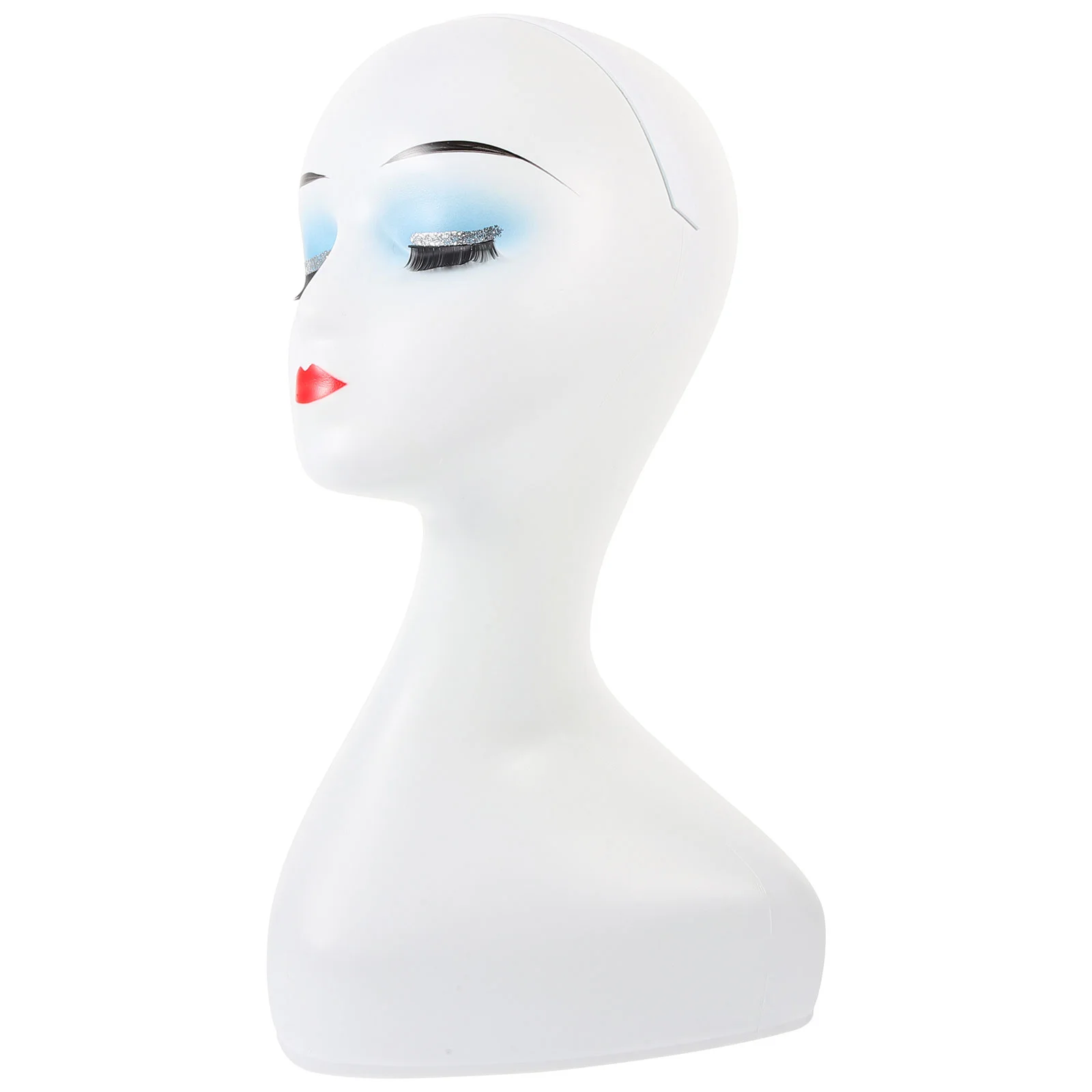 

Holder Mannequin Head Wigs Toupee Refreshing Stand Plastic Storage Accessories