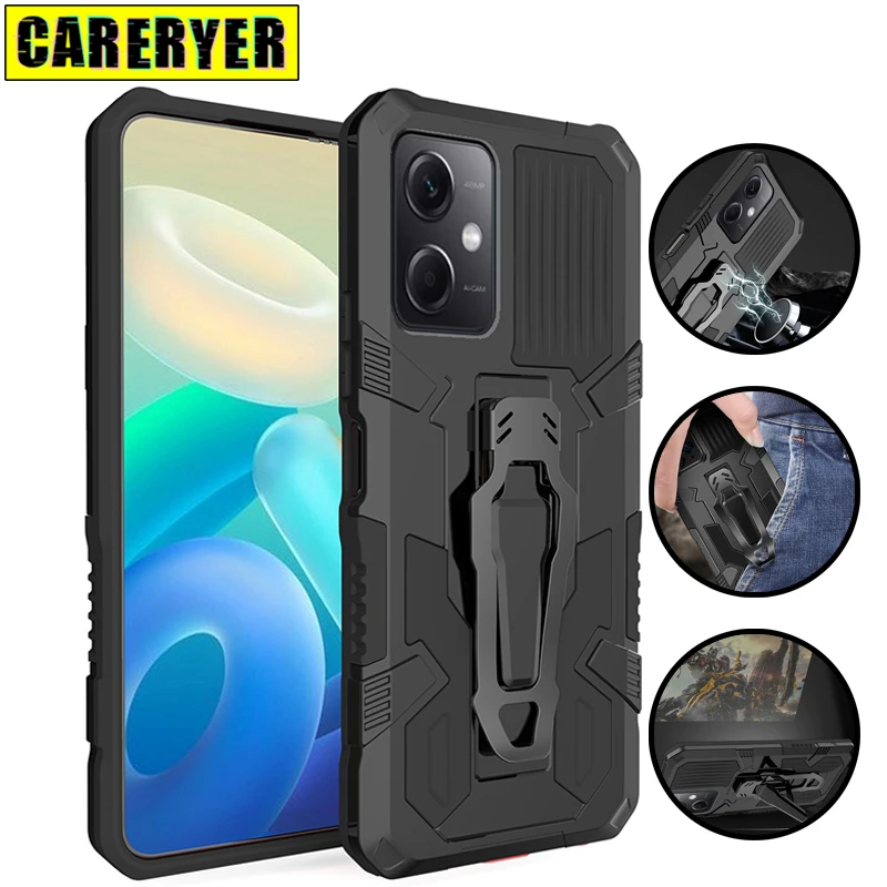 

Shockproof Case For Vivo Y02 Y12S Y22 Y32 Y72 Y75 Y55 Y35 Y76 Y76S Y16 Y73 Y33S Y20 Y50 Y21 Y31 Y51 Magnetic Car Holder Cover