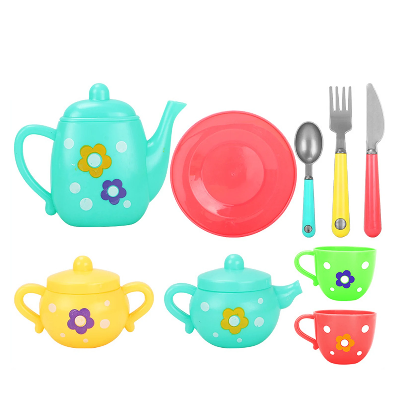 

Colorful Safe Saucers Kitchen Pretend Play Toys Toddlers Smooth Bowl Fake Doughnuts Pot For Kids Early Educational Gift Tea Set