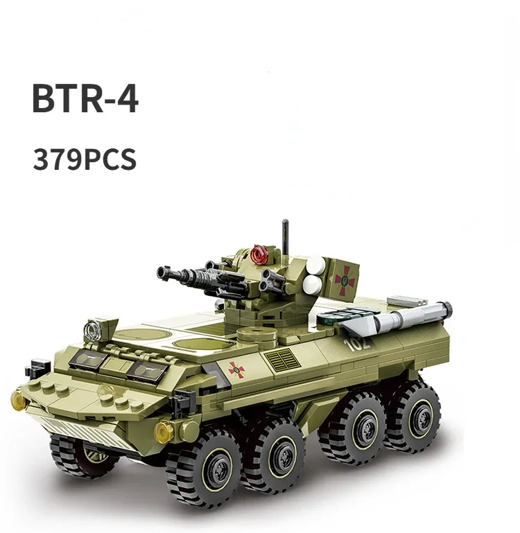 MOC Battlefield Tank BTR-4 Пехотная боевая машина Бронеавтомобиль Противоздушный