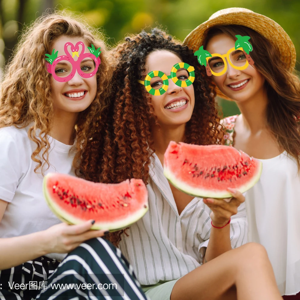 

6pcs Hawaii Summer Party Paper Glasses Children Kid Beach Party Funny Photo Prop