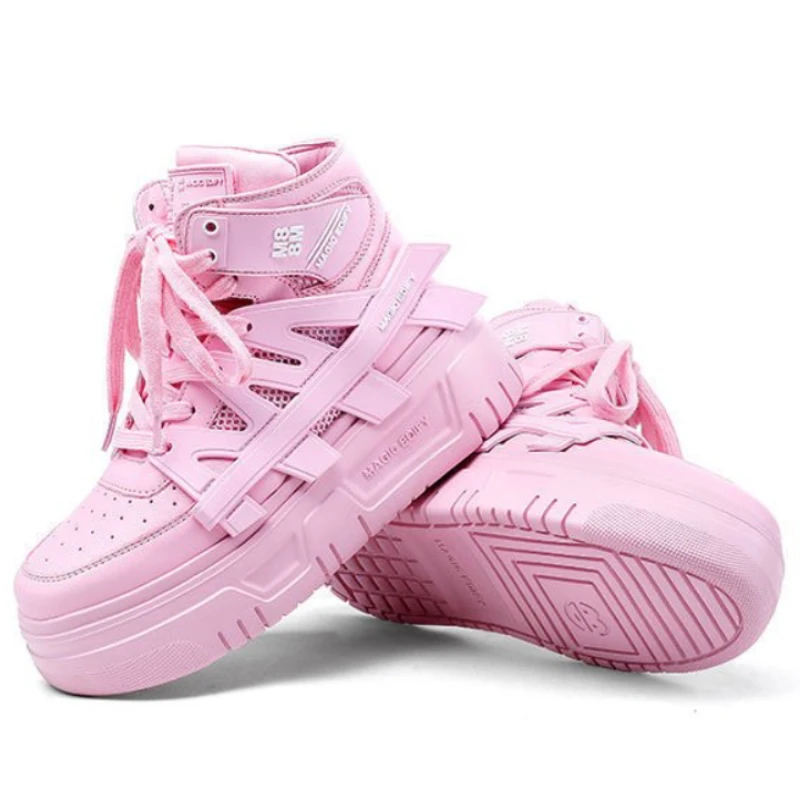 Spring Summer Casual Shoes Women Trendy All-match Cross Strap Sneakers women's vulcanize shoes 2022 fashion pink high gang shoes