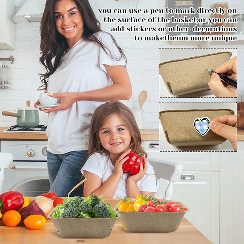 Корзина для ягод из целлюлозного волокна сбора фруктов формованная Для Ягод