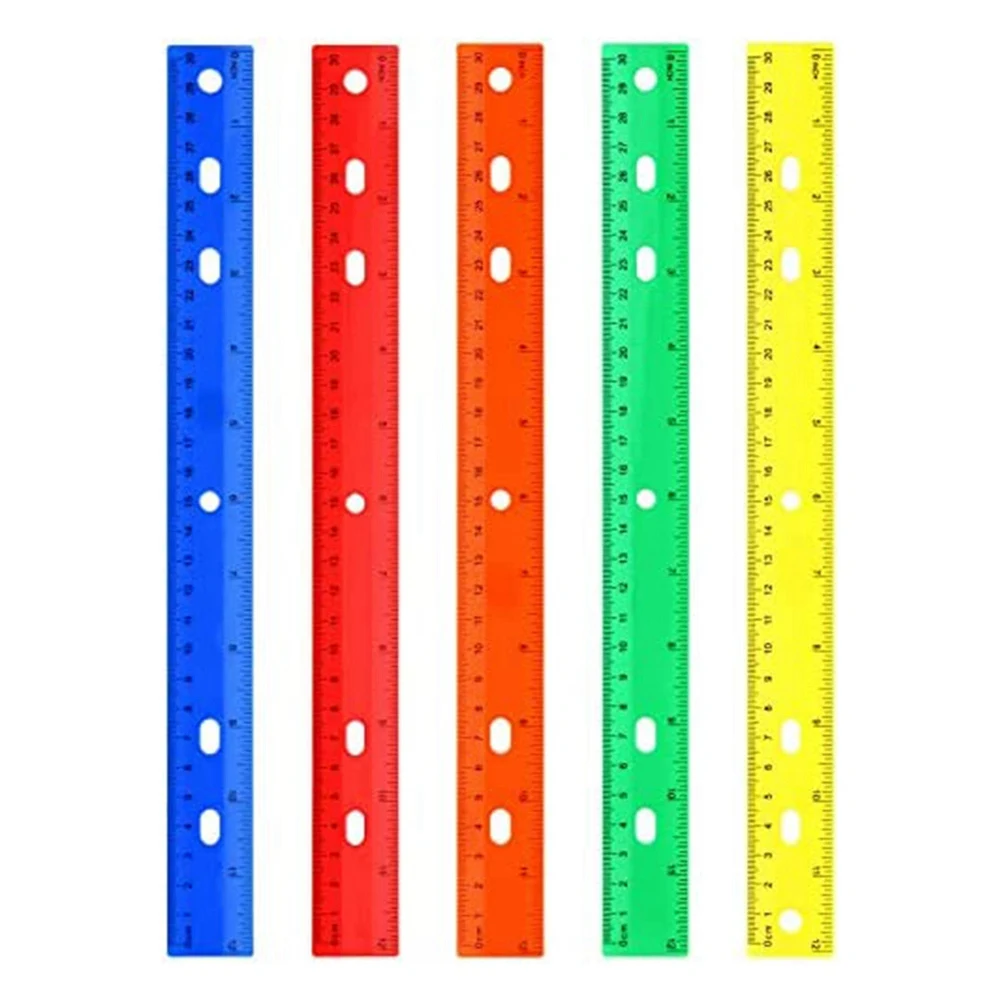5 Pieces Of Color Ruler 5 Kinds Of Color Measuring Tools for Children'S School