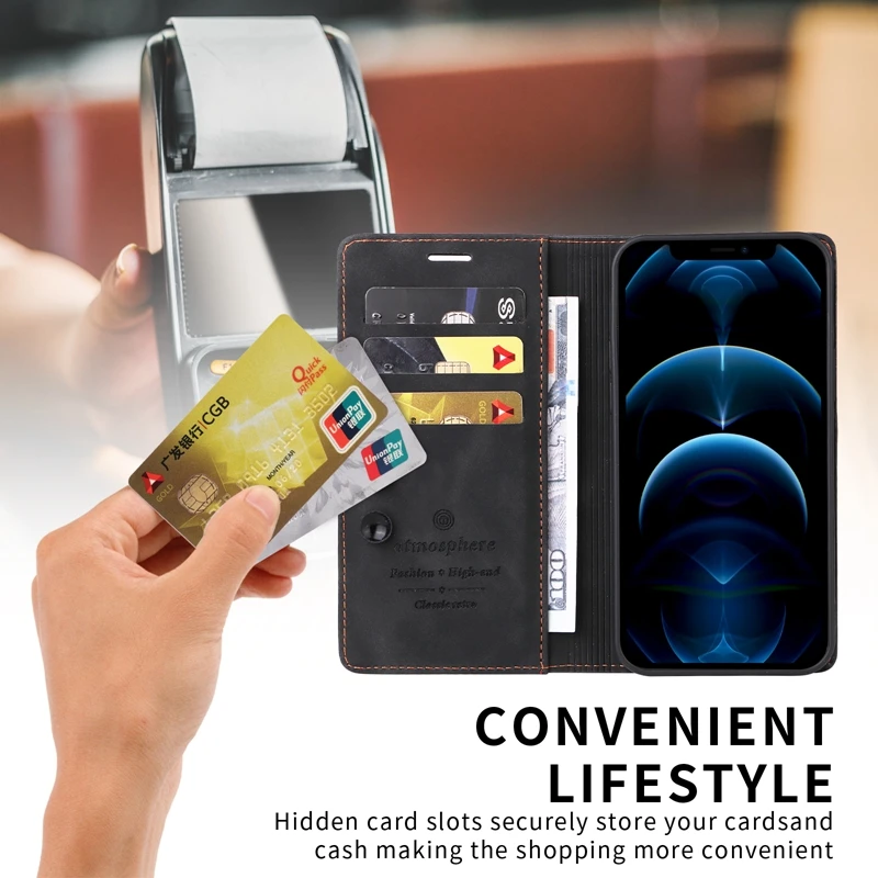 Чехол-книжка на присоске для Xiaomi Redmi Note 10 9 Pro Max 8Pro 10S 9S 10T 10Lite