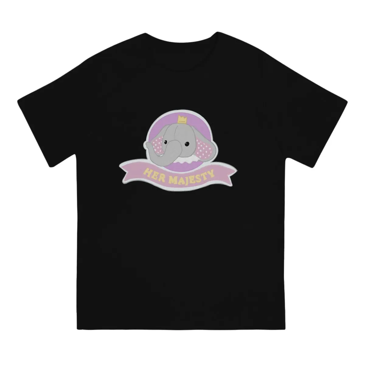 Футболка мужская базовая с круглым вырезом и принтом слона