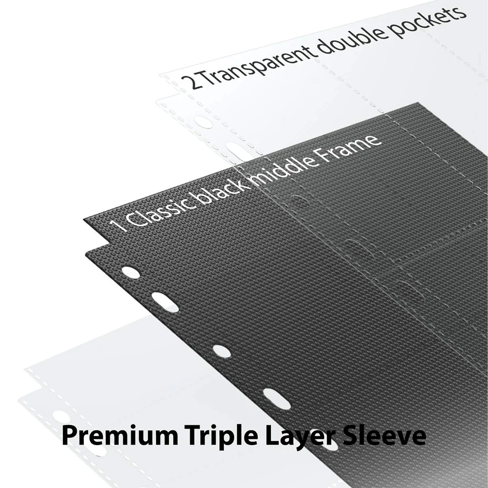 A4 10 листов/упаковка 11 отверстий черная коллекционная карточка фотокарточка