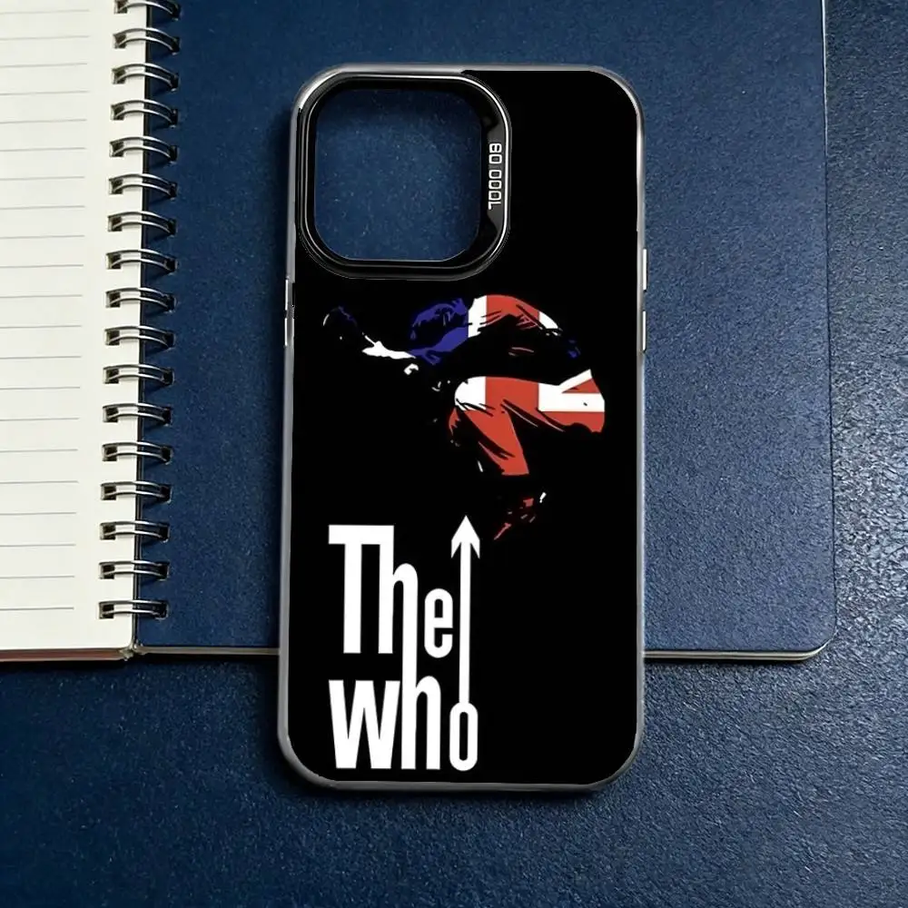 Фото Чехол для телефона The W-Who Band для iPhone 17, 16, 15, 14, 13, 12, 11 Plus, Pro Max, XS, цветной серебристо-черный чехол №4