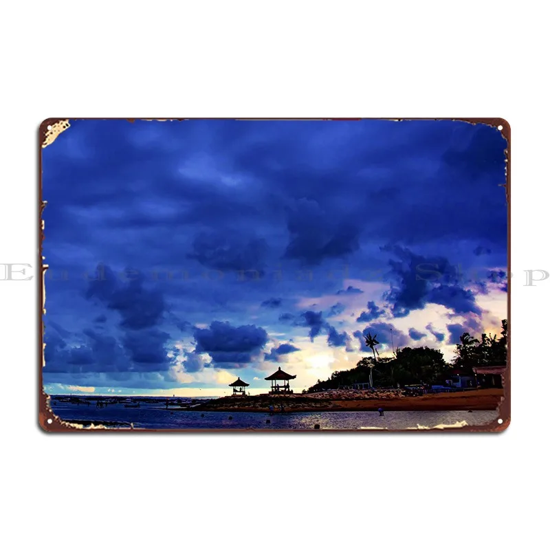 

Sunset At The Beach Metal Sign Rusty Printing Designing Personalized Wall Mural Tin Sign Poster