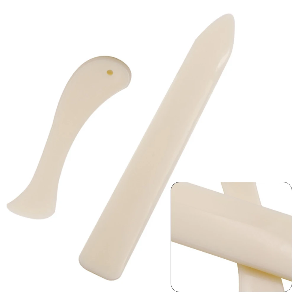 

2Pcs Natural Bone Folder Multifunctional DIY Leather Craft Tool Sewing Accessories Bone Folder Craft Tools Folding Creasing Edge