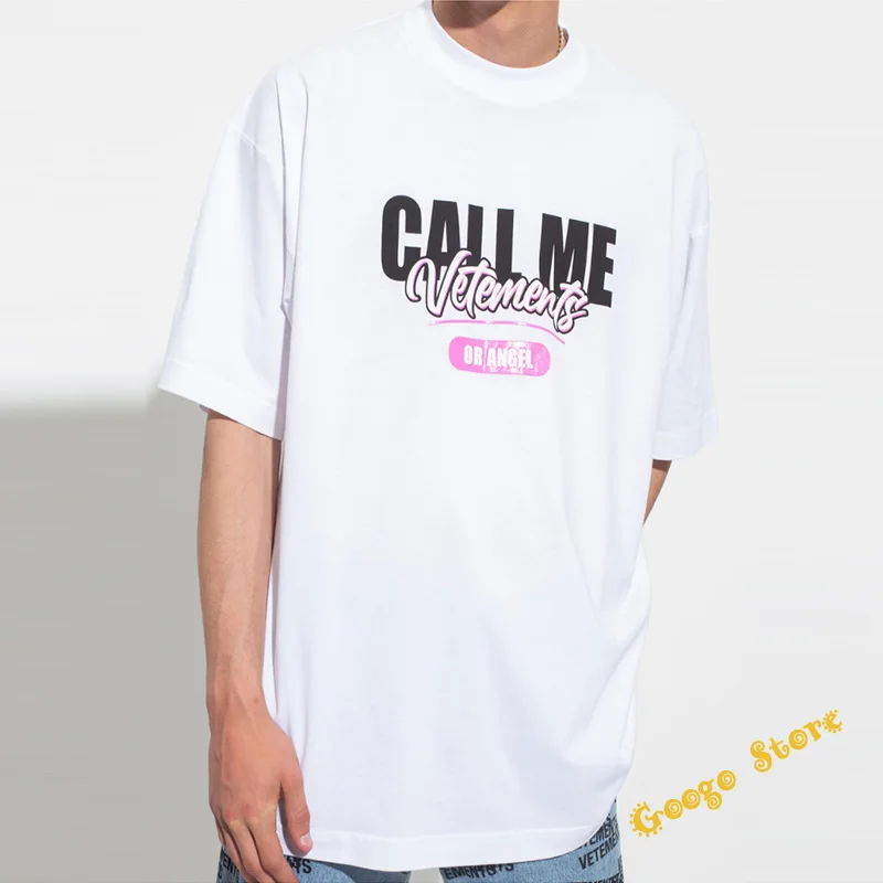 

Футболка свободная хлопковая для мужчин и женщин, модная повседневная классическая рубашка с принтом «звонить мне», черная белая, весна-лето