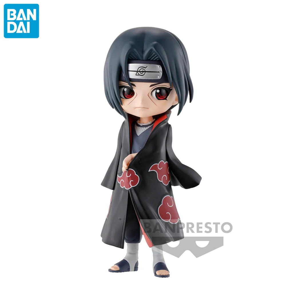 

Bandai Original Naruto Shippden Anime Figure Uchiha Itachi Q Posket PVC Action Figures Cute Toys Collectible Figurine Model Gift