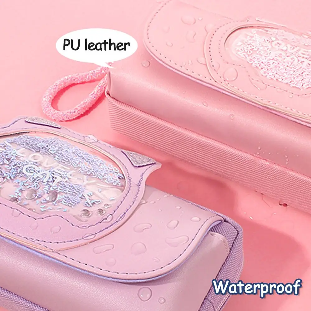 Чехол для карандашей с изображением кота милая сумка трехслойный чехол ручек