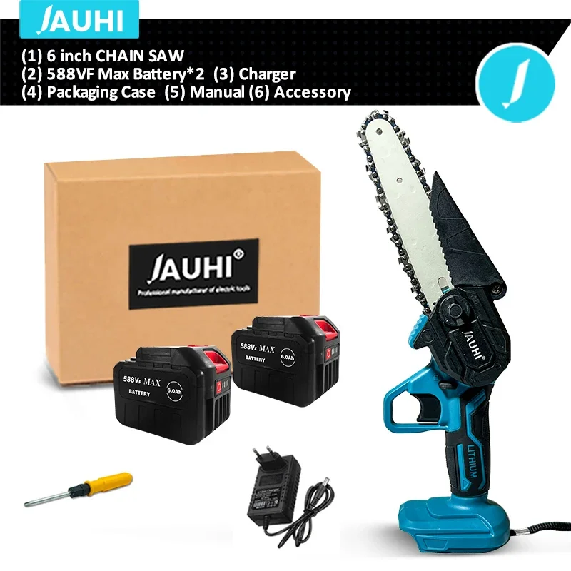 

Аккумуляторная цепная пила JAUHI 6 дюймов для Makita 18В