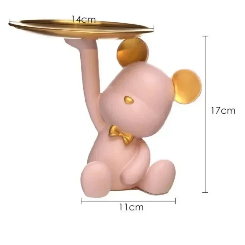 Декоративный поднос для ключей с маленьким медведем креативные подносы в