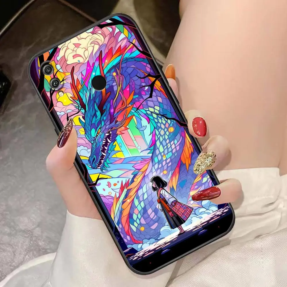 Case For HUAWEI Honor 9X 9 8 8X Max 80 70 60 50 30 20 10 10I NOTE 10 Lite Pro Case Funda Coque Shell Painted Little Girl Dragon