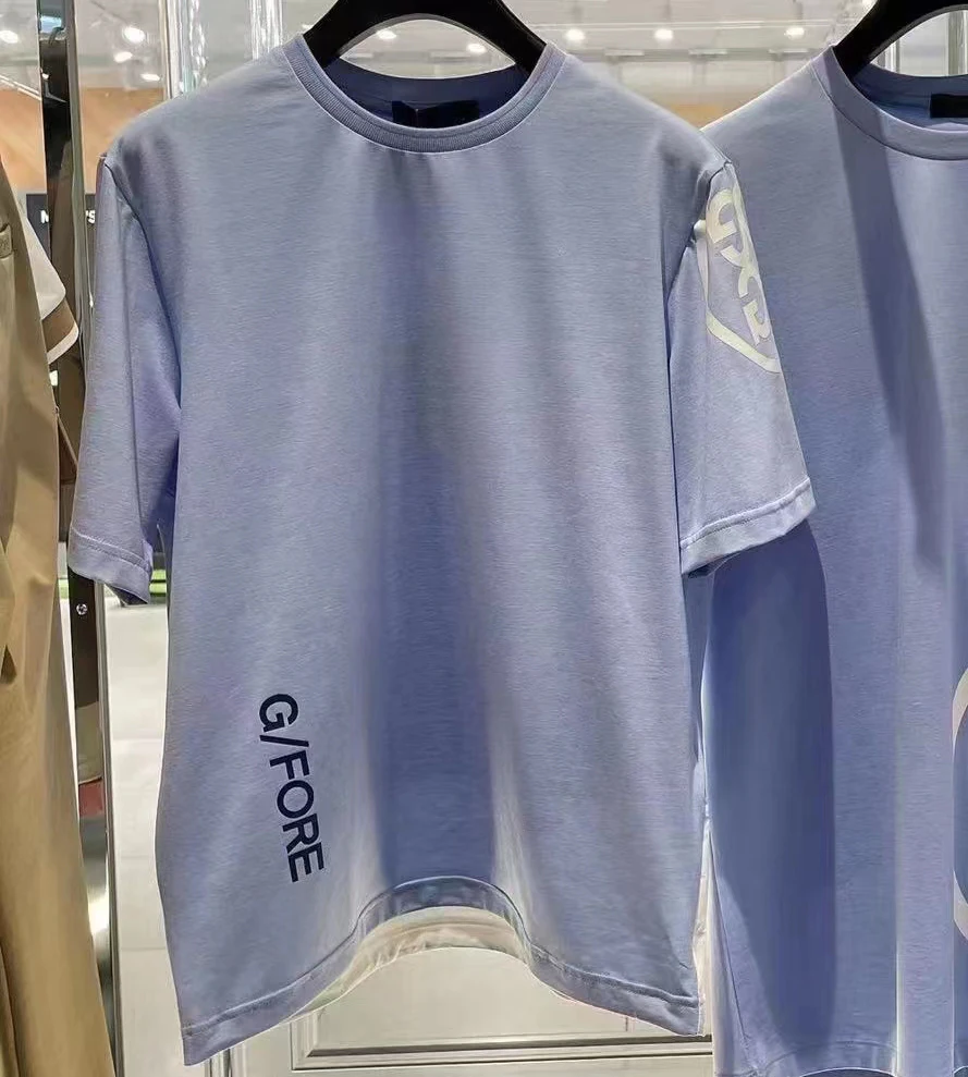 

G4 Golf Summer Ladies Top Short Sleeve Summer Round Neck Breathable Comfortable Stitching Color Versatile Golf T-Shirt