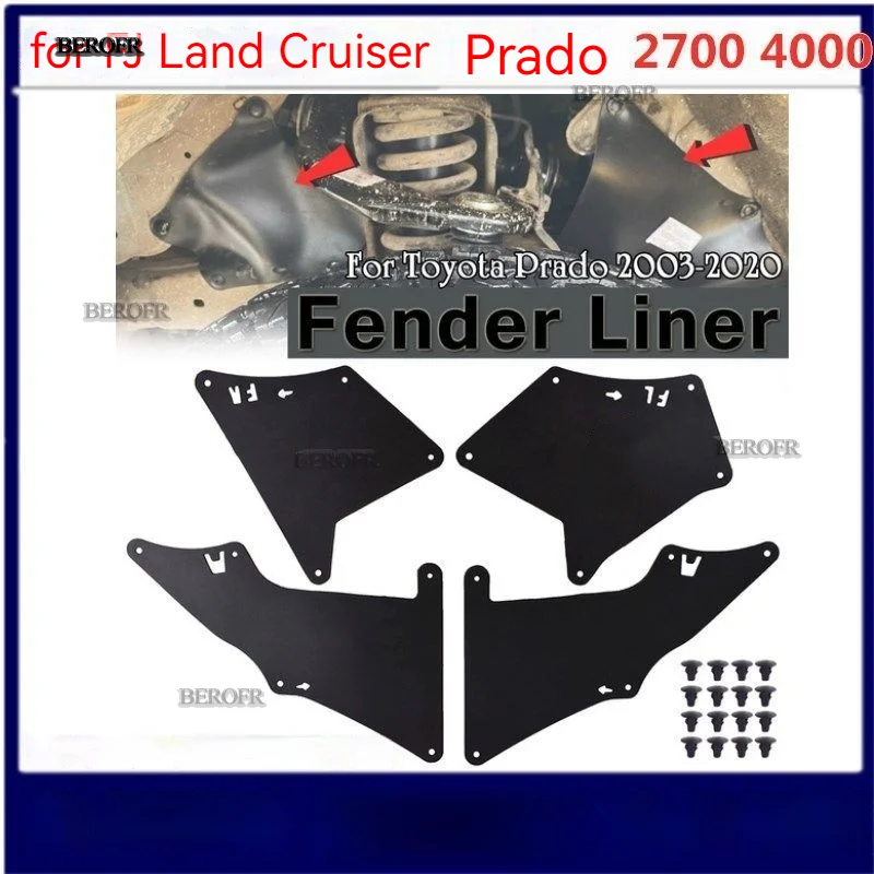 Передние Брызговики для Toyota Land Cruiser FJ LC100 4500 4700 LC200 1998-2021