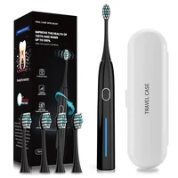 new sonic electric toothbrush for adults usb rechargeable 7mode smart timer tooth brush with travel box 4 replaceable heads ipx7