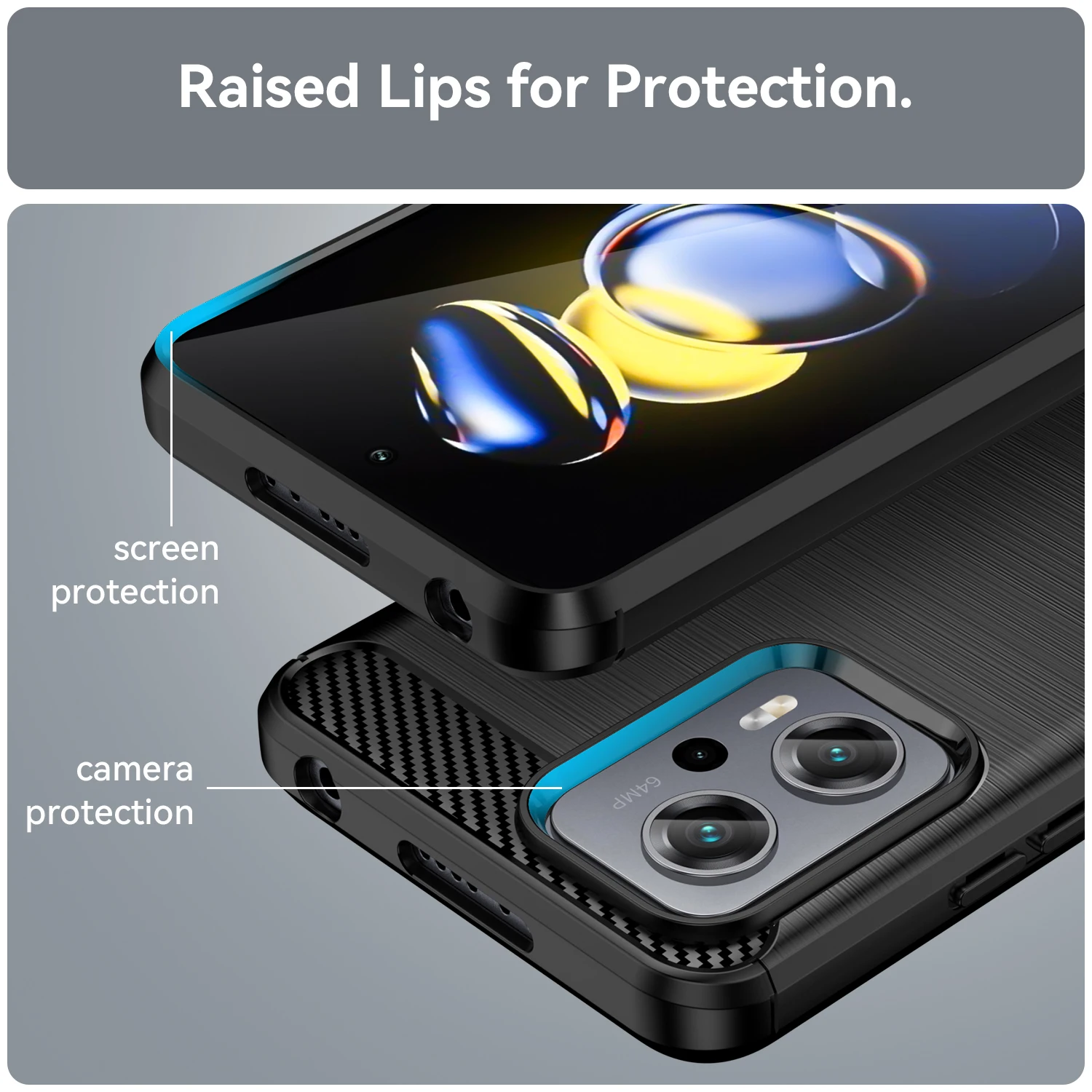 Carbon Fiber Case For Poco X4 GT 5G Case Poco X4 GT Funda Shell Capa Cover Soft Silicone Bumper For For Poco X4 GT