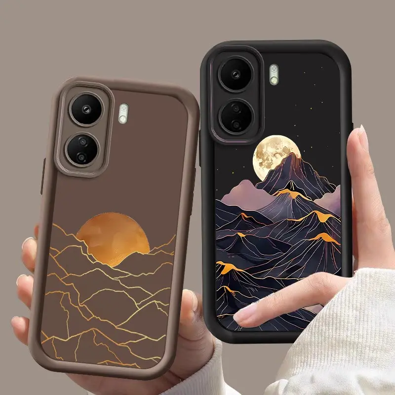 Защитная крышка для объектива камеры с изображением восхода солнца и заката