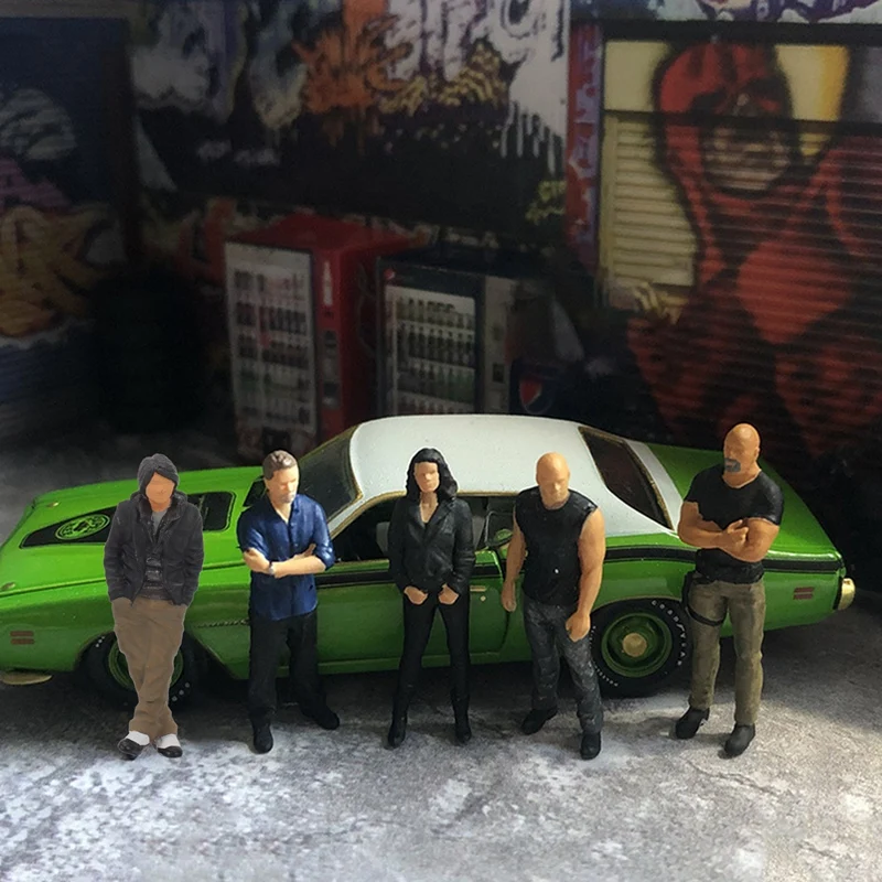 1/64 Ature Racing Car Сцена Персонаж Фигурка Песочный стол Украшение Аксессуары Фильм