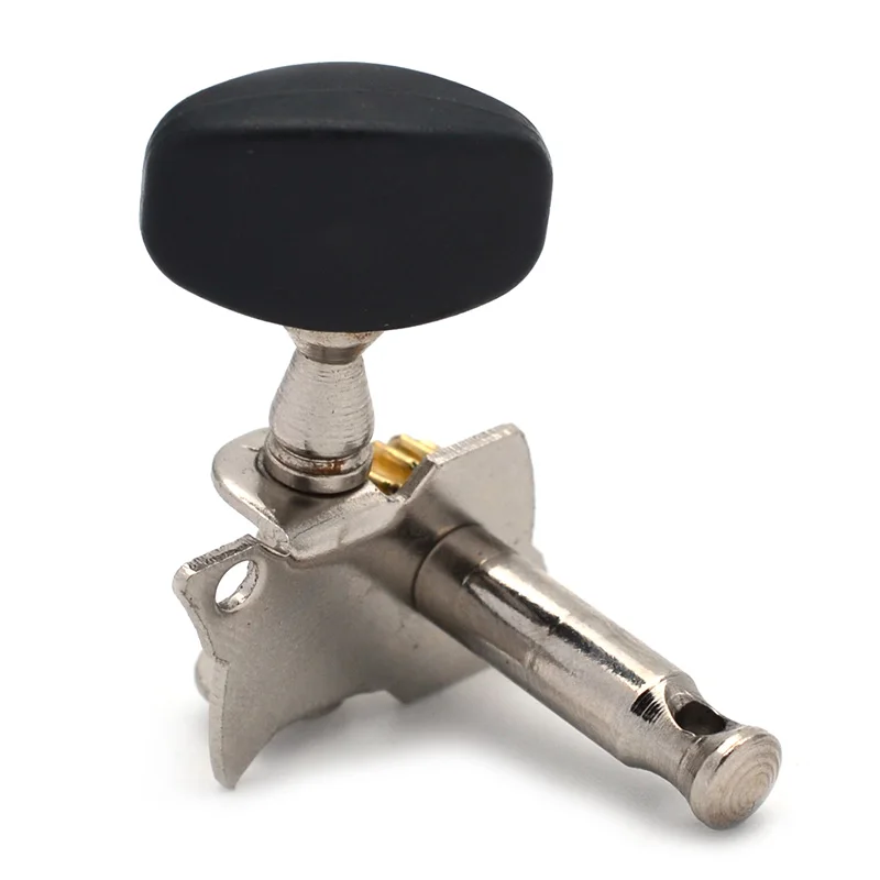 2R 2L никелированные укулеле колышки для тюнинга гитары тюнеры с Черной головкой -