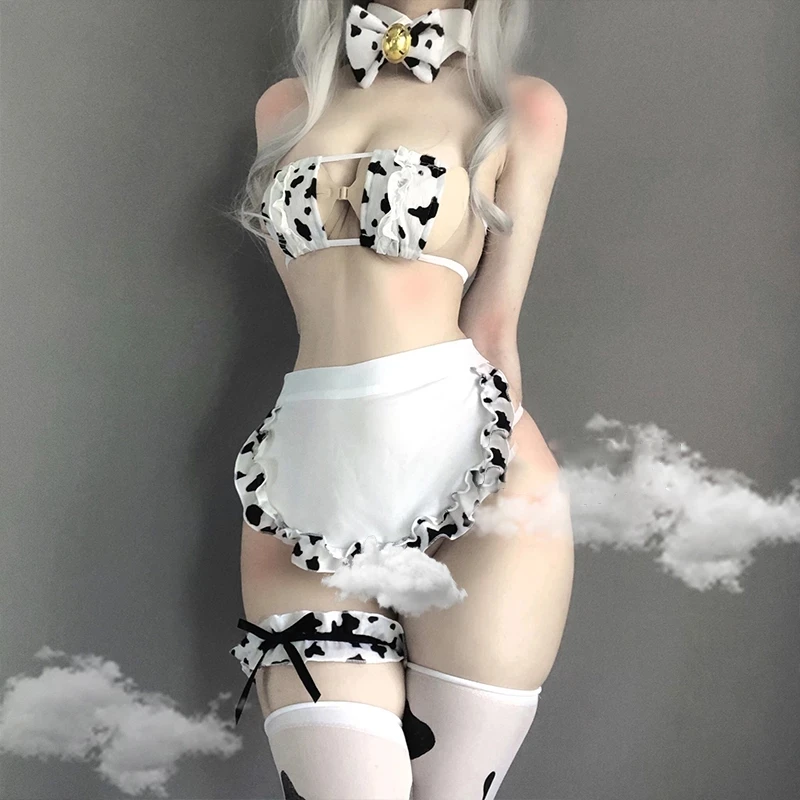 

Girls Tankini Bikini Swimsuit Swimwear Clothing and Panty Set Stockings Sexy Cos Cow Cosplay Costume Maid Lolita Bra Anime