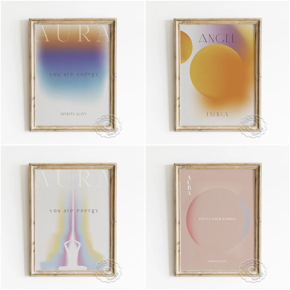 

Aura Energy Art Print Poster Modern Minimalist Canvas Painting Abstract Wall Picture Living Home Decor