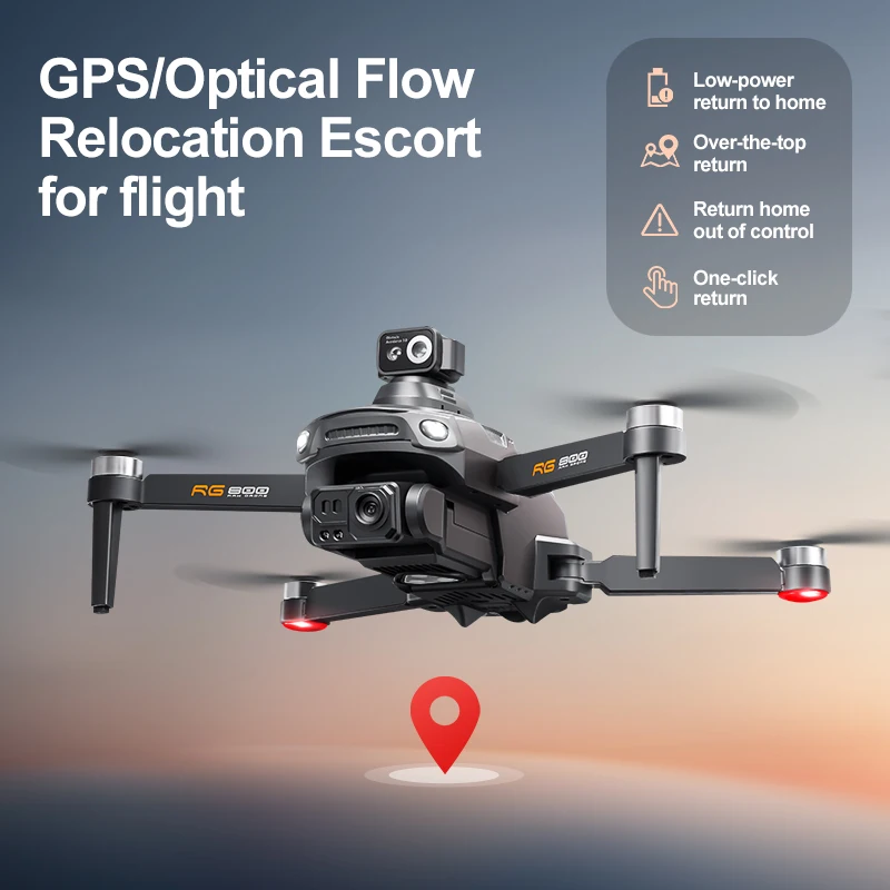 Фото Профессиональный GPS-дрон с камерой 8K, FPV, бесщеточным двигателем, автоматическим обходом препятствий, дальностью 3000 м, временем полета 25 минут, на радиоуправлении №5