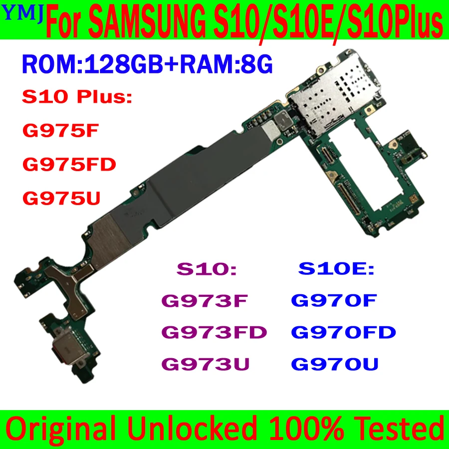 

Motherboard Unlocked Logic Main Board For Samsung S10 G973F G973FD G973U S10 Plus G975F G975FD G975U S10E G970F G970U G970FD