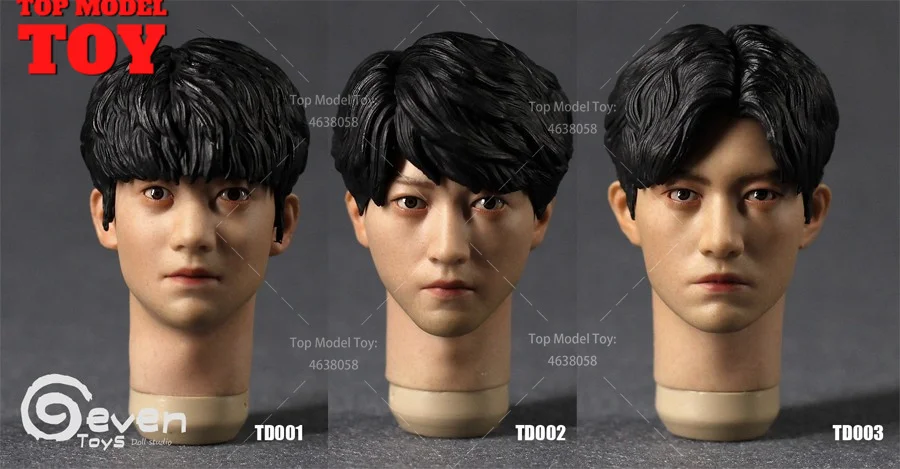 Семь игрушек 1/6 TD001 Fboys азиатская голова лепка подвижные глаза ПВХ Мужская солдата