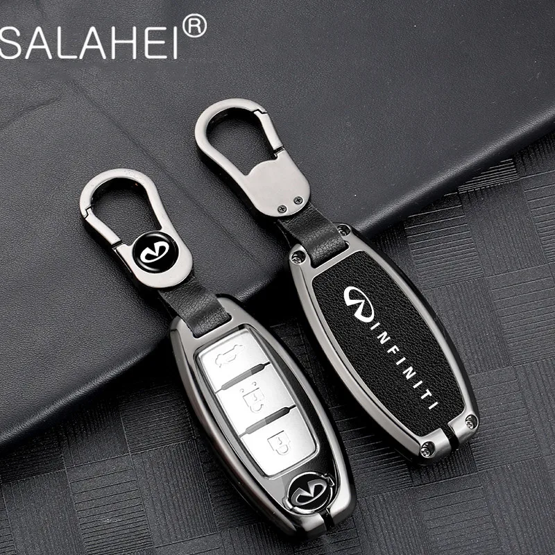

Leather Car Key Cover Case For Infiniti FX35 QX60 EX FX G25 FX35 EX35 QX5 G35 G37 Keychains Auto Styling Accessories Protection