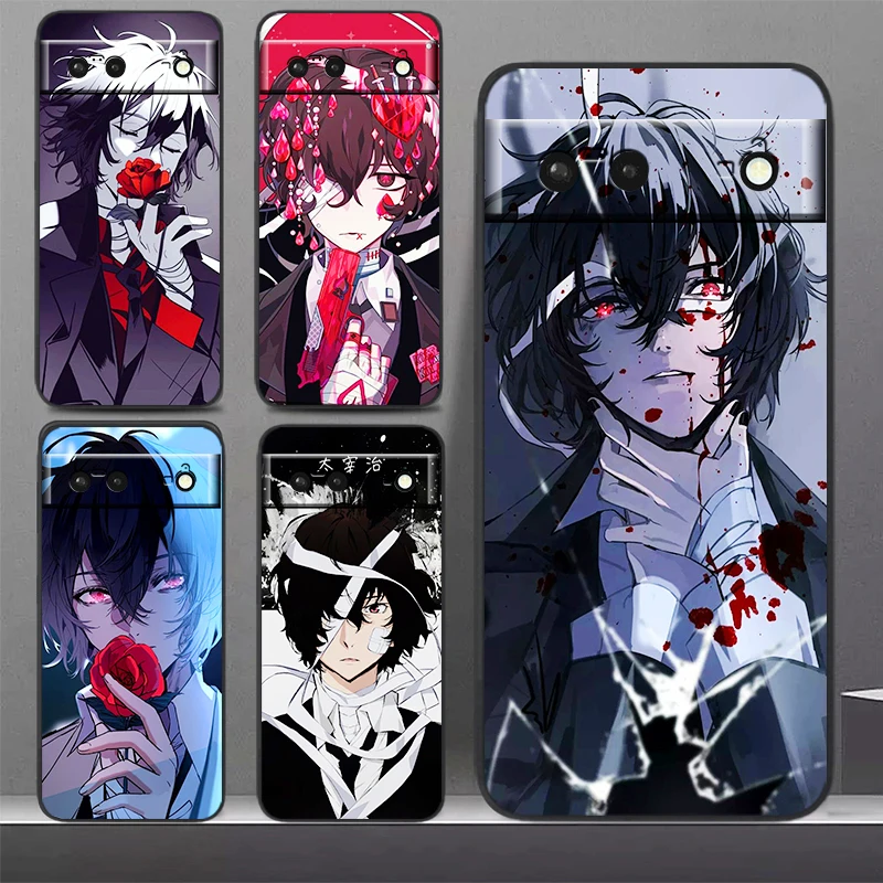 

Bungou Stray Dogs Dazai Osamu Phone Case For Google Pixel 7 6 Pro 6A 5A 5 4 4A XL 5G Black Soft Cover Fundas Coque Capa