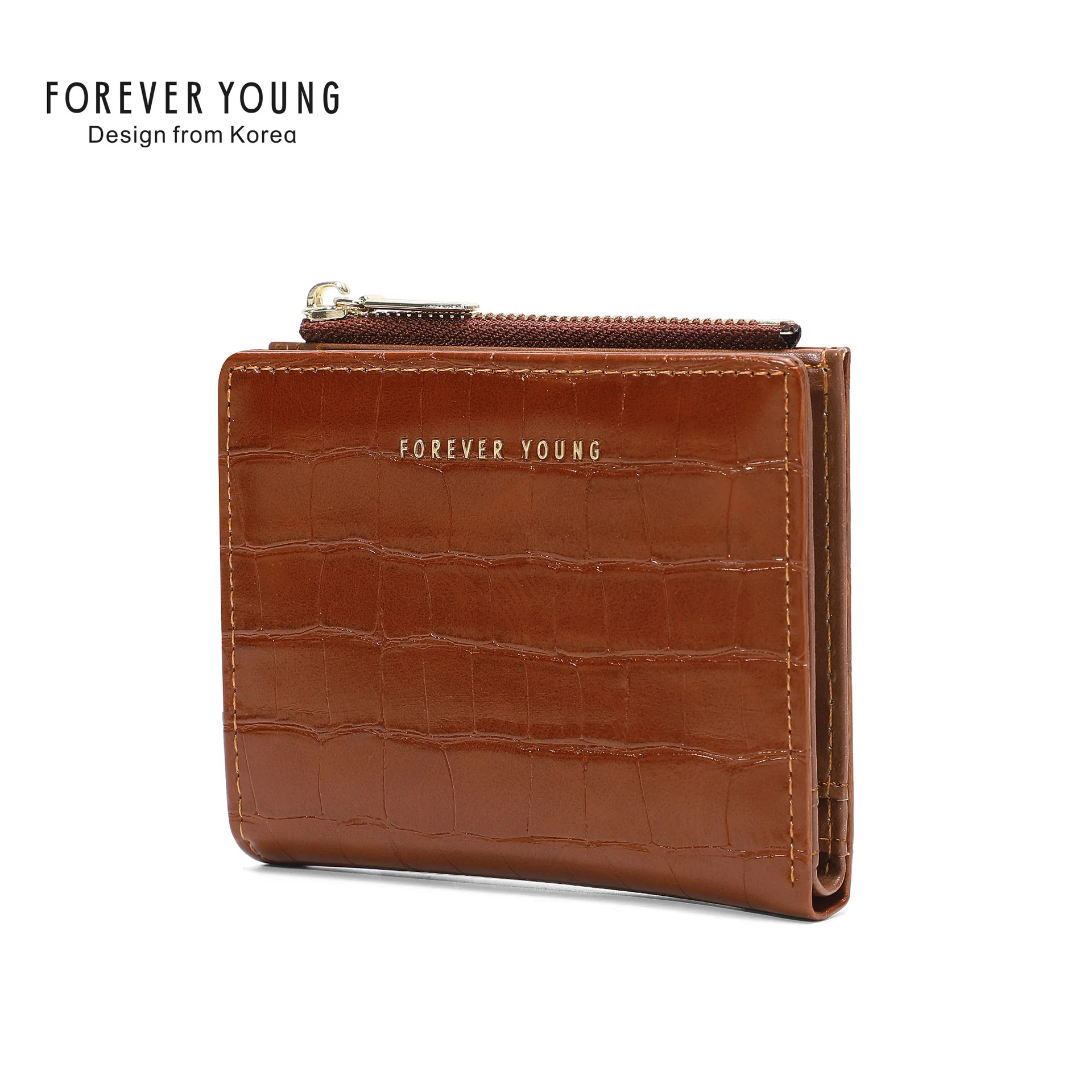 Forever Young Women's Purse Fashion Short Small Purse Simple Ultra-thin Card Bag Ins Wallet