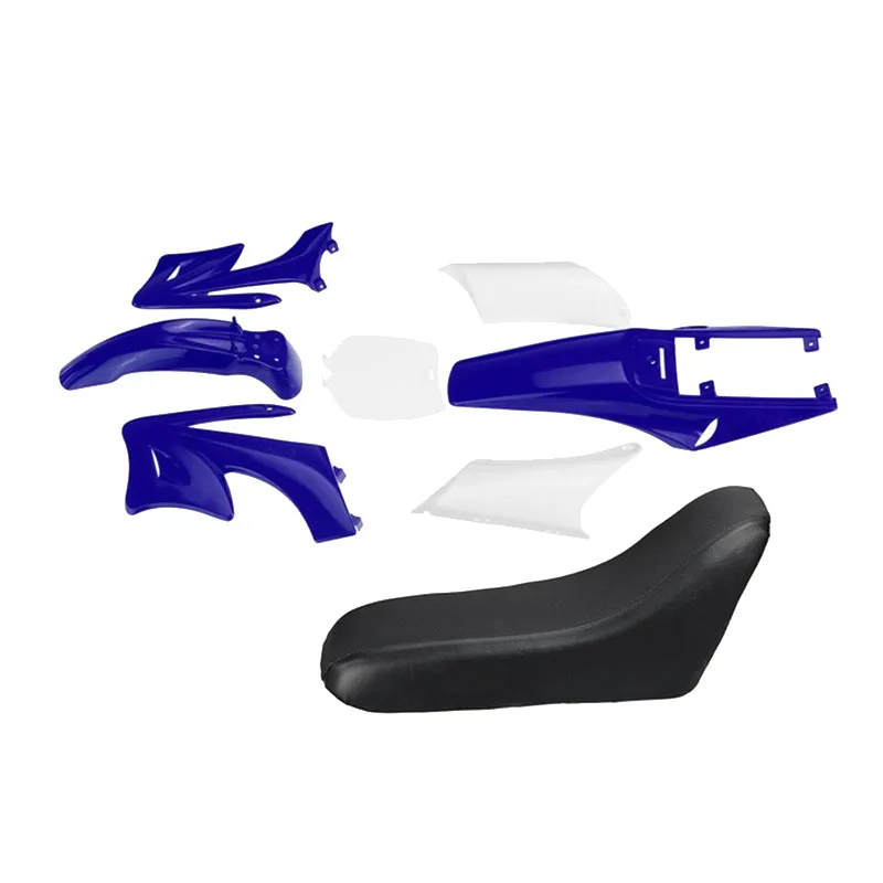 

8Pcs 47Cc 49Cc Plastic 2-Stroke Dirt Bike Set Mudguard Seat Fairing Body Kits Blue
