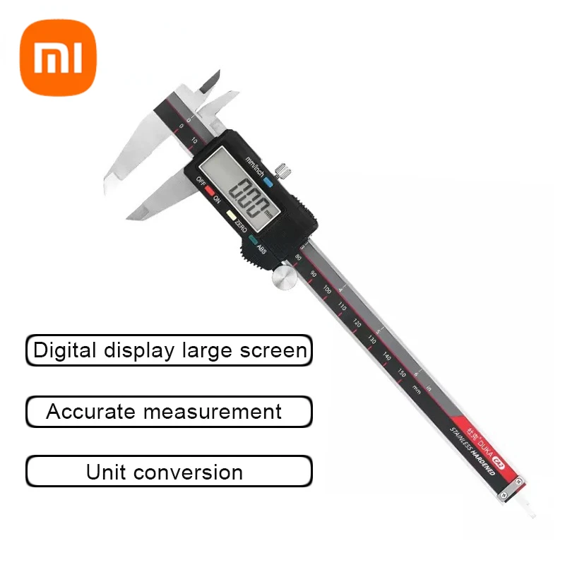 

Youpin DUKA CA2 Digital Caliper 150mm 6 Inch LCD Digital Screen Electronic Vernier Calipers Micrometer Accuracy Measuring Tools