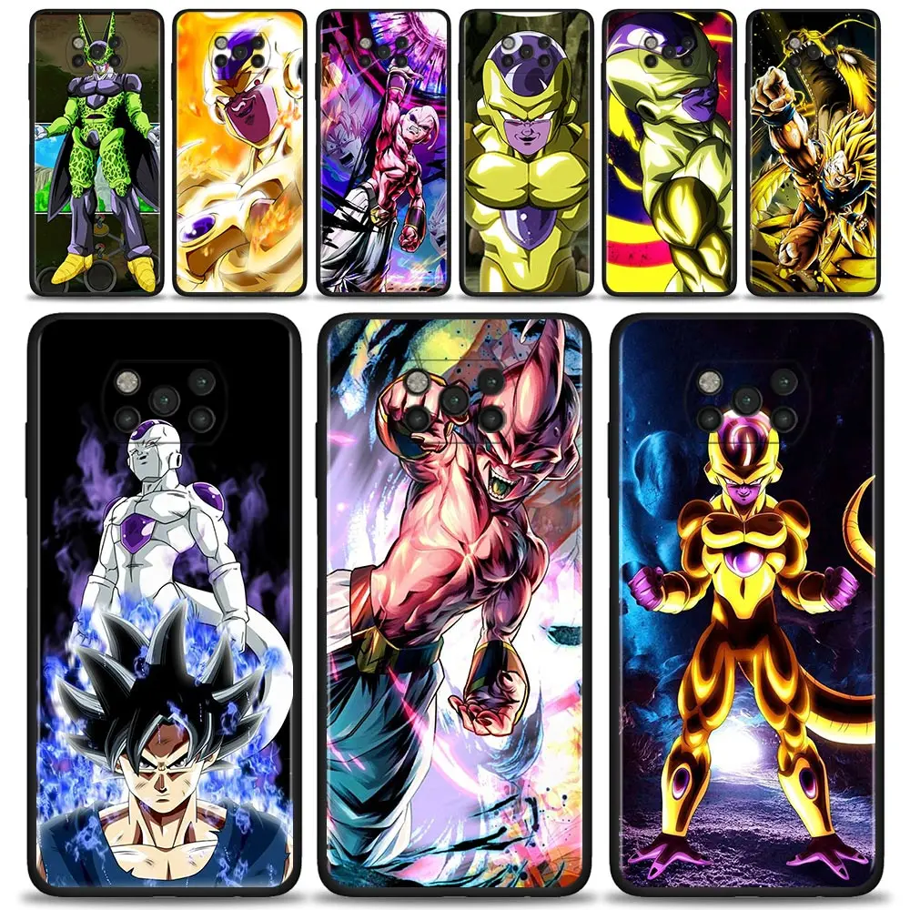 

Phone Case For Xiaomi Poco X3 NFC M3 pro F1 F3 GT Mi Civi 10T 9T Note 10 10Lite 10T 11T Cover DBZ Golden Frieza