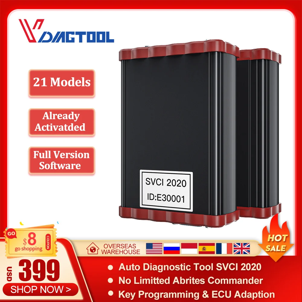 

SVCI 2020 Full Version Commander Abrites Support 21 Models Key programmer SVCI J2534 No Limited Cars Diagnostic Tool Activated