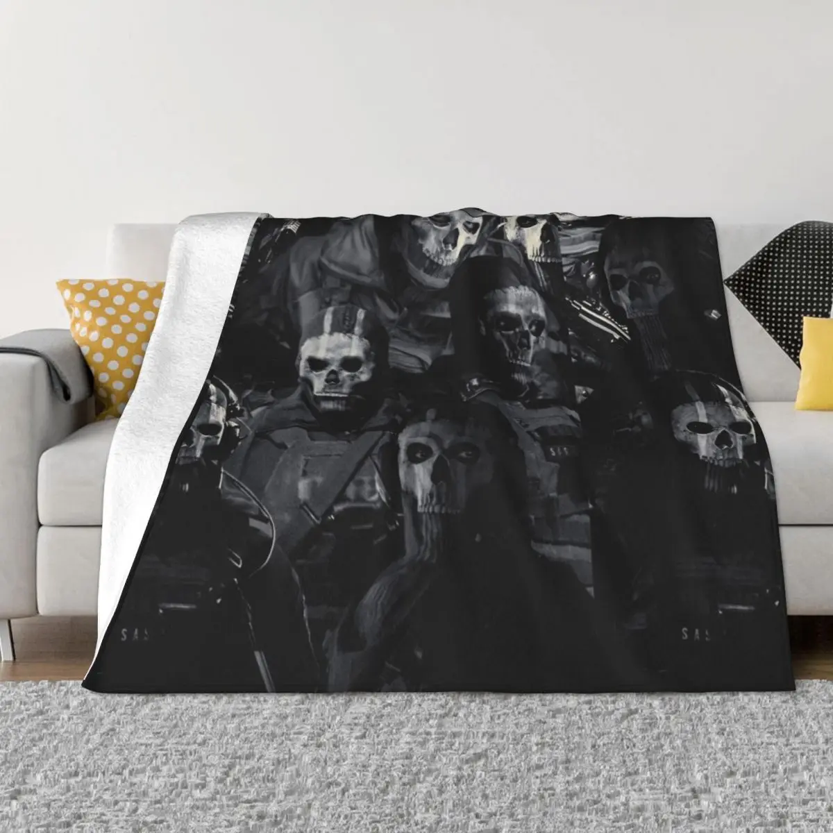 Ретро-одеяло в клетку с привидениями