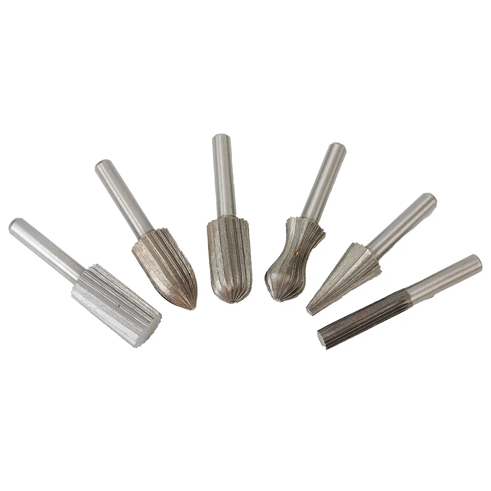 

6pcs/set Milling Cutter Rotary Tool Burr CNC Engraving Abrasive Tools For Metalworking Milling Polishing Electric Grinding