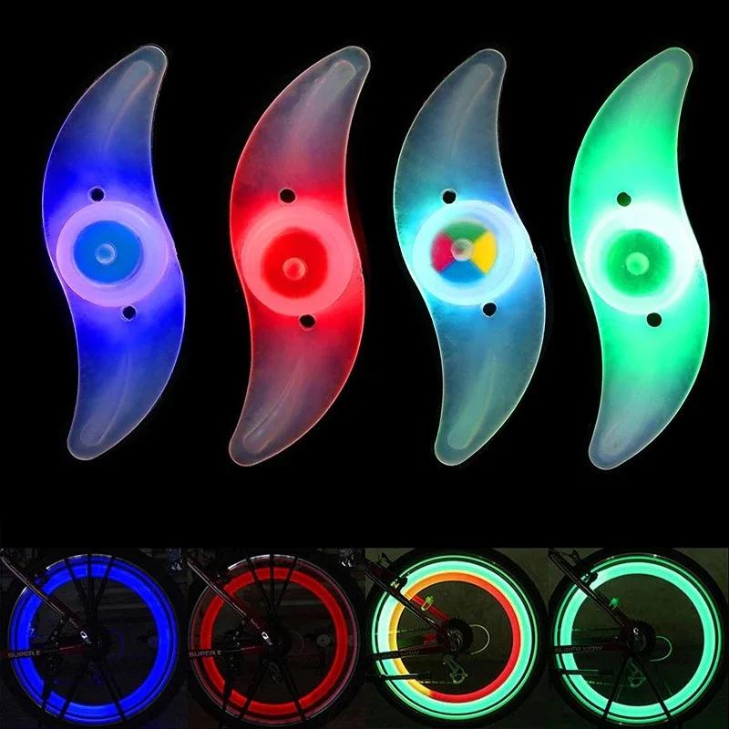 

Bicycle Wheel Spoke Light 4 Mode LED Neon Waterproof Bike Safety Warning Light Easy To Install Bicycle Accessories with Battery