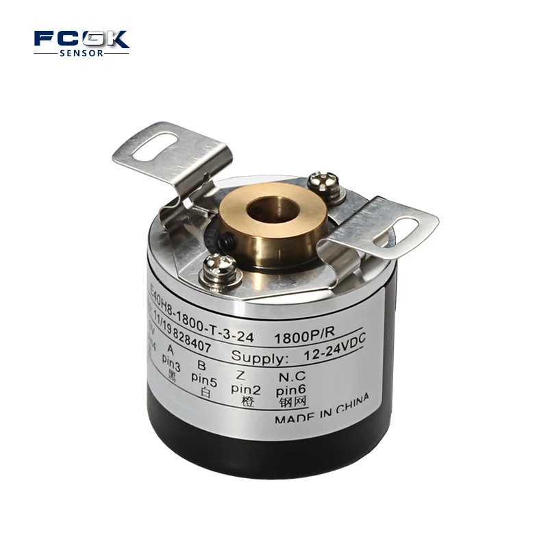 

E40H8-1800-T-3-24 40mm push-pull 5-24VDC 1024/1800 ppr incremental hallow shaft rotary encoder