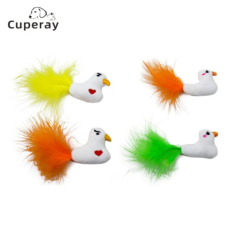 

5pcs/lot Catnip Toy Pet Kitten Catch Bird Feather Interactive Playing Toys Cats Chew Relieve Boredom Cat Stick Replacement Toy