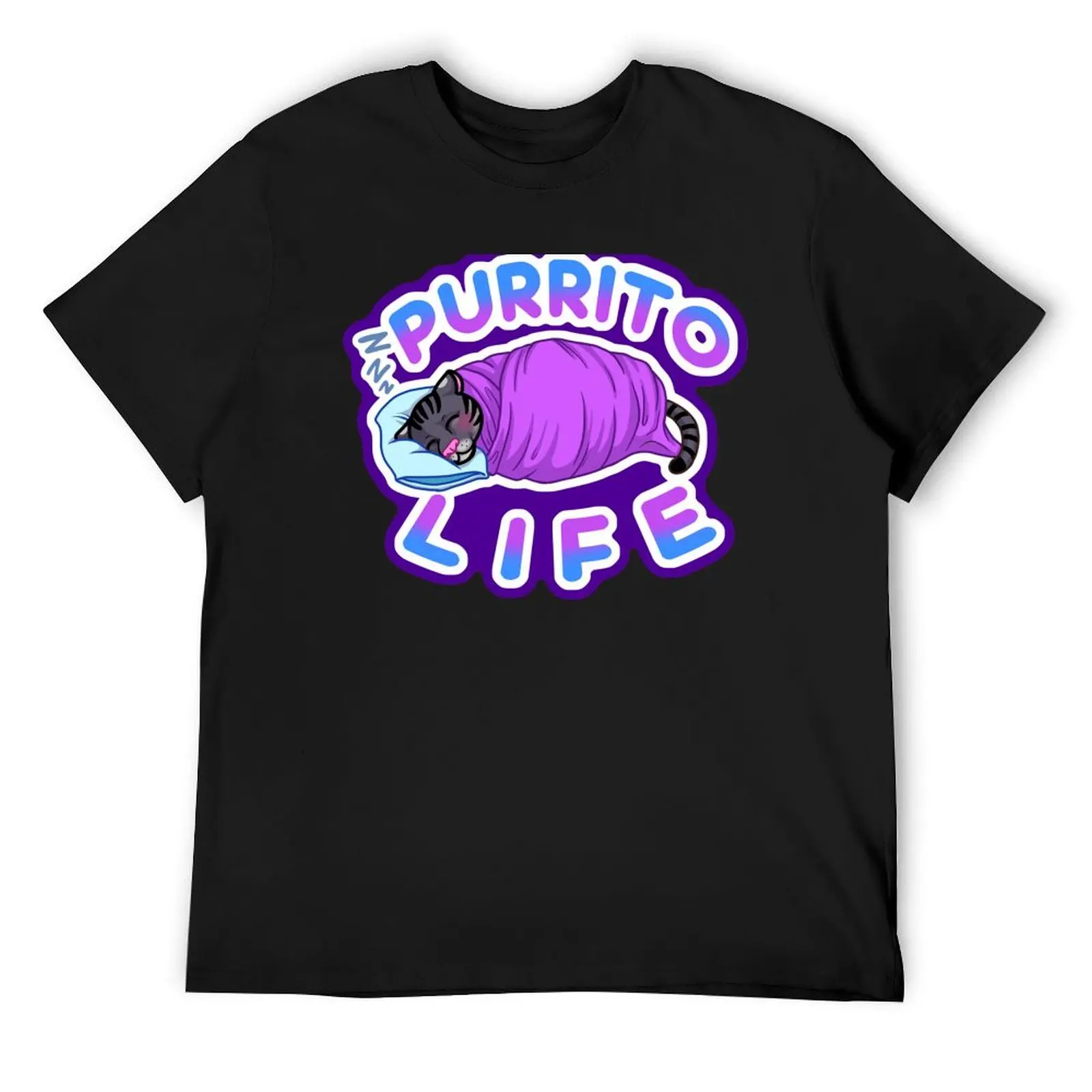 Футболка Purrito Life корейская мода аниме тяжелая весовая футболка с мужская 100 ℅