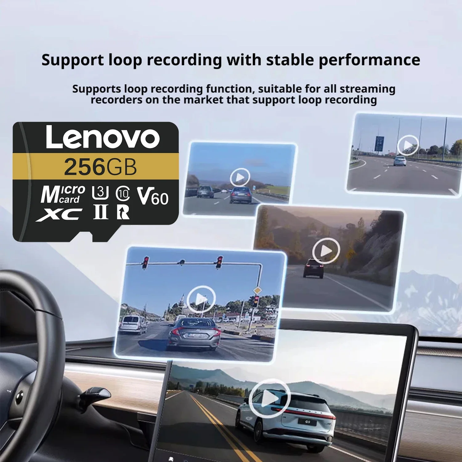 Фото Карта памяти Lenovo Extreme Pro V30 U3 SD 128 ГБ 256 ГБ 512 ГБ, высокоскоростная карта Micro TF SD для телефона, камеры, дрона DJI №4