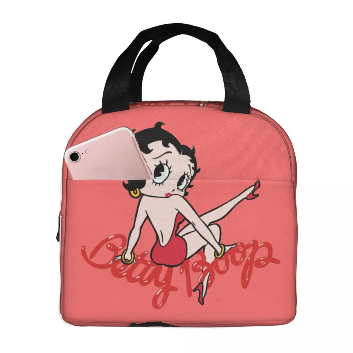 

Милый пикантный Ланч-бокс Mrs Boop, аксессуары, водонепроницаемый Изолированный холщовый охладитель, милые Мультяшные Бетти, Термосумка для пи...