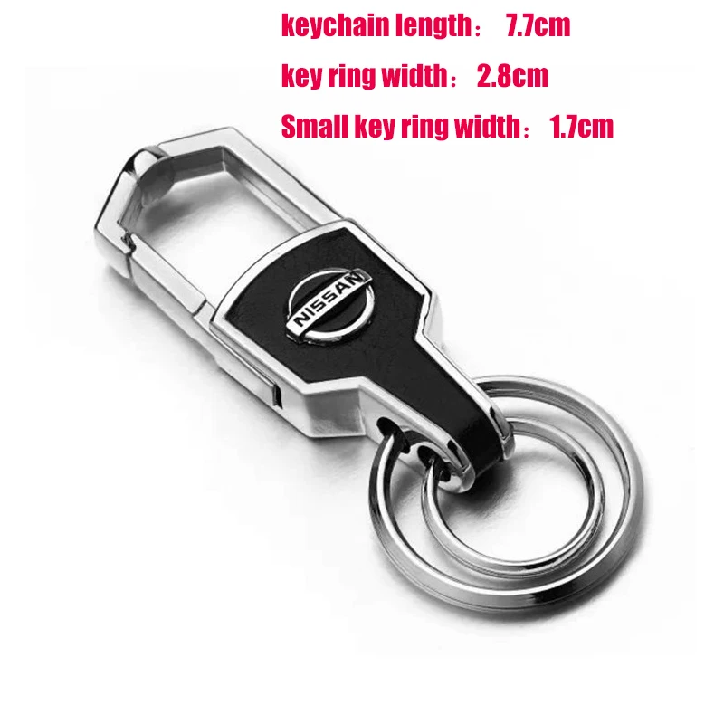 

For Nissan logo Qashqai J10 J11 X-Trail t32 Tiida Almera TeanaFashion Styling Alloy Metal Car Keychain Key Chain Keyring Accesso